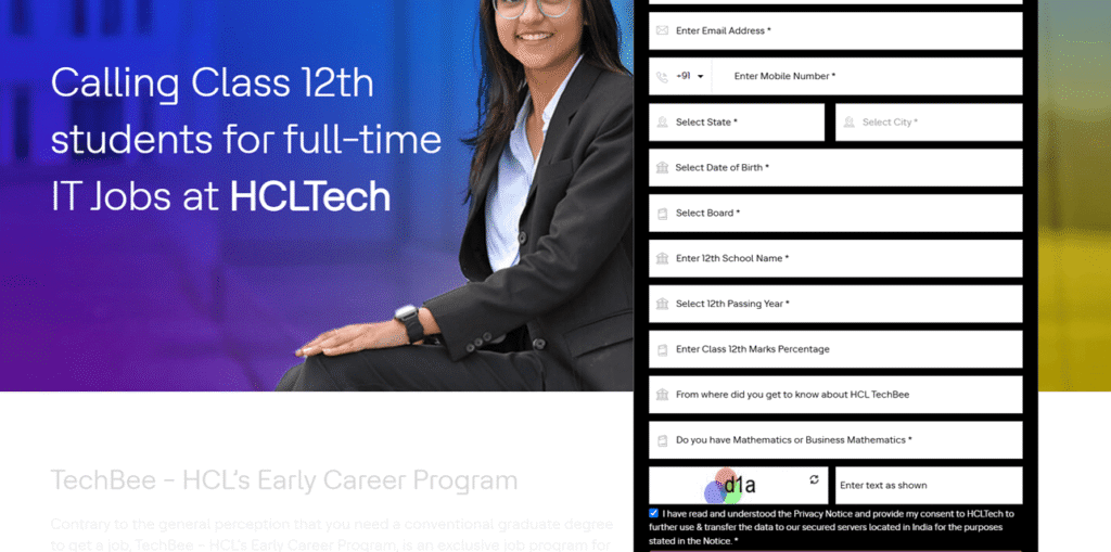 HCL Tech Bee registration