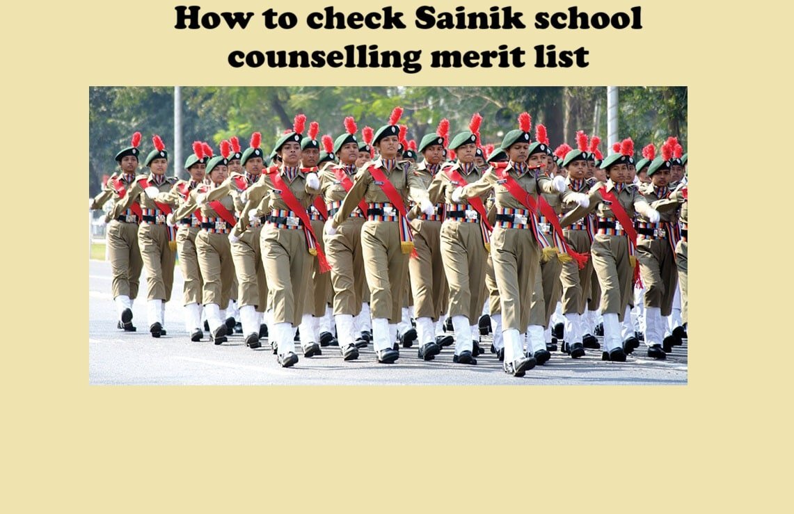 Sainik School Counselling Merit List 2025